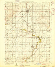 Gibson City Illinois Historical topographic map, 1:62500 scale, 15 X 15 Minute, Year 1928