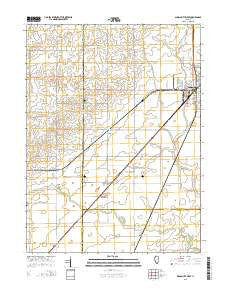 Gibson City West Illinois Current topographic map, 1:24000 scale, 7.5 X 7.5 Minute, Year 2015