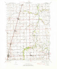 Gilman Illinois Historical topographic map, 1:62500 scale, 15 X 15 Minute, Year 1944