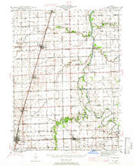 Gilman Illinois Historical topographic map, 1:62500 scale, 15 X 15 Minute, Year 1944