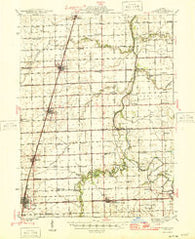 Gilman Illinois Historical topographic map, 1:62500 scale, 15 X 15 Minute, Year 1946