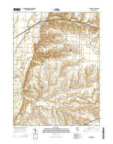 Gladstone Illinois Current topographic map, 1:24000 scale, 7.5 X 7.5 Minute, Year 2015