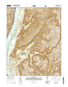 Golconda Illinois Current topographic map, 1:24000 scale, 7.5 X 7.5 Minute, Year 2015