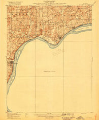 Golconda Illinois Historical topographic map, 1:62500 scale, 15 X 15 Minute, Year 1916