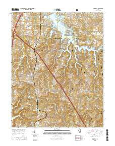 Goreville Illinois Current topographic map, 1:24000 scale, 7.5 X 7.5 Minute, Year 2015