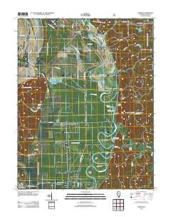 Gorham Illinois Historical topographic map, 1:24000 scale, 7.5 X 7.5 Minute, Year 2012