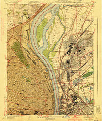 Granite City Illinois Historical topographic map, 1:24000 scale, 7.5 X 7.5 Minute, Year 1940