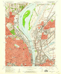Granite City Illinois Historical topographic map, 1:24000 scale, 7.5 X 7.5 Minute, Year 1954