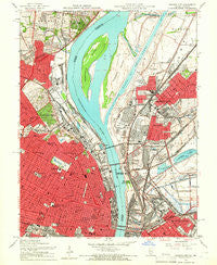 Granite City Illinois Historical topographic map, 1:24000 scale, 7.5 X 7.5 Minute, Year 1954