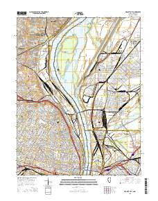 Granite City Illinois Current topographic map, 1:24000 scale, 7.5 X 7.5 Minute, Year 2015
