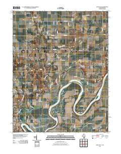 Grayville Illinois Historical topographic map, 1:24000 scale, 7.5 X 7.5 Minute, Year 2010