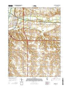Green Rock Illinois Current topographic map, 1:24000 scale, 7.5 X 7.5 Minute, Year 2015