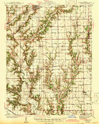 Greenup Illinois Historical topographic map, 1:62500 scale, 15 X 15 Minute, Year 1943