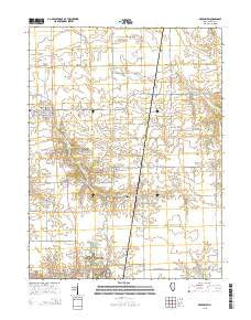 Greenview Illinois Current topographic map, 1:24000 scale, 7.5 X 7.5 Minute, Year 2015