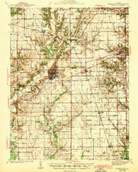 Greenville Illinois Historical topographic map, 1:62500 scale, 15 X 15 Minute, Year 1943