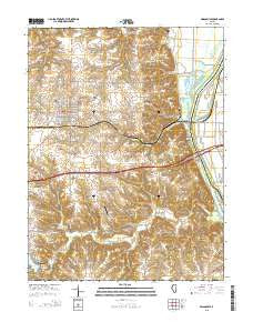 Griggsville Illinois Current topographic map, 1:24000 scale, 7.5 X 7.5 Minute, Year 2015
