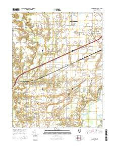 Hagarstown Illinois Current topographic map, 1:24000 scale, 7.5 X 7.5 Minute, Year 2015