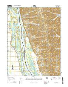 Hamburg Illinois Current topographic map, 1:24000 scale, 7.5 X 7.5 Minute, Year 2015