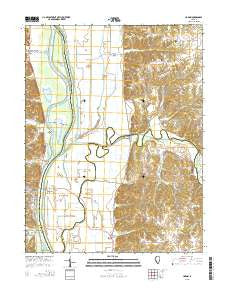 Hardin Illinois Current topographic map, 1:24000 scale, 7.5 X 7.5 Minute, Year 2015