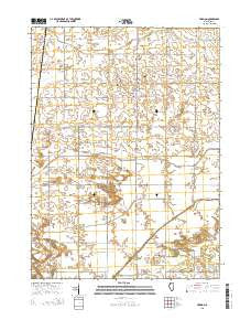Harmon Illinois Current topographic map, 1:24000 scale, 7.5 X 7.5 Minute, Year 2015