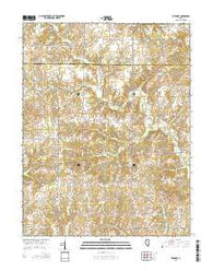 Harmony Illinois Current topographic map, 1:24000 scale, 7.5 X 7.5 Minute, Year 2015