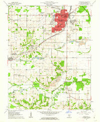 Harrisburg Illinois Historical topographic map, 1:24000 scale, 7.5 X 7.5 Minute, Year 1961