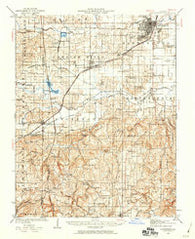 Harrisburg Illinois Historical topographic map, 1:62500 scale, 15 X 15 Minute, Year 1939
