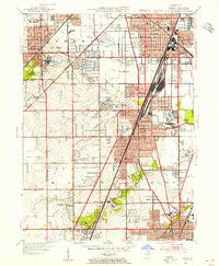 Harvey Illinois Historical topographic map, 1:24000 scale, 7.5 X 7.5 Minute, Year 1953