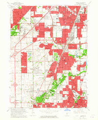 Harvey Illinois Historical topographic map, 1:24000 scale, 7.5 X 7.5 Minute, Year 1963