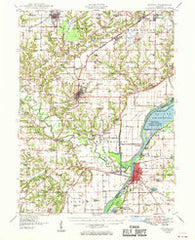 Havana Illinois Historical topographic map, 1:62500 scale, 15 X 15 Minute, Year 1949