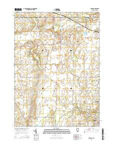 Hebron Illinois Current topographic map, 1:24000 scale, 7.5 X 7.5 Minute, Year 2015