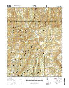 Herod Illinois Current topographic map, 1:24000 scale, 7.5 X 7.5 Minute, Year 2015