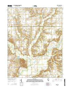 Herrick Illinois Current topographic map, 1:24000 scale, 7.5 X 7.5 Minute, Year 2015