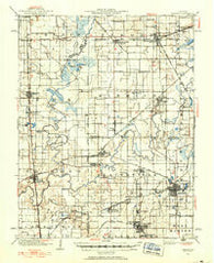 Herrin Illinois Historical topographic map, 1:62500 scale, 15 X 15 Minute, Year 1936