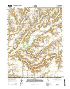 Hettick Illinois Current topographic map, 1:24000 scale, 7.5 X 7.5 Minute, Year 2015