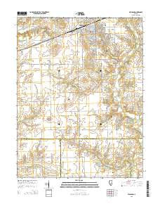 Highland Illinois Current topographic map, 1:24000 scale, 7.5 X 7.5 Minute, Year 2015