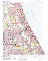 Highland Park Illinois Historical topographic map, 1:24000 scale, 7.5 X 7.5 Minute, Year 1993