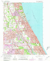 Highland Park Illinois Historical topographic map, 1:24000 scale, 7.5 X 7.5 Minute, Year 1963