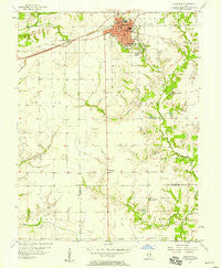 Highland Illinois Historical topographic map, 1:24000 scale, 7.5 X 7.5 Minute, Year 1957