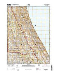 Highland Park Illinois Current topographic map, 1:24000 scale, 7.5 X 7.5 Minute, Year 2015