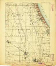 Highwood Illinois Historical topographic map, 1:62500 scale, 15 X 15 Minute, Year 1900