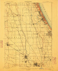 Highwood Illinois Historical topographic map, 1:62500 scale, 15 X 15 Minute, Year 1900