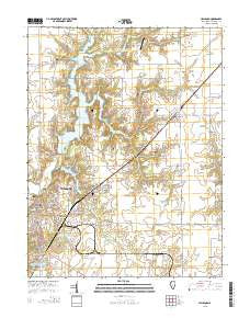 Hillsboro Illinois Current topographic map, 1:24000 scale, 7.5 X 7.5 Minute, Year 2015