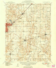 Hillsboro Illinois Historical topographic map, 1:62500 scale, 15 X 15 Minute, Year 1949