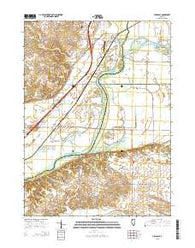 Hillsdale Illinois Current topographic map, 1:24000 scale, 7.5 X 7.5 Minute, Year 2015