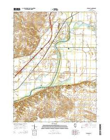 Hillsdale Illinois Current topographic map, 1:24000 scale, 7.5 X 7.5 Minute, Year 2015