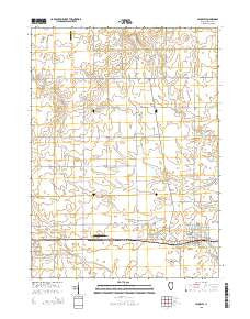 Hinckley Illinois Current topographic map, 1:24000 scale, 7.5 X 7.5 Minute, Year 2015