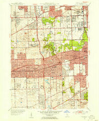 Hinsdale Illinois Historical topographic map, 1:24000 scale, 7.5 X 7.5 Minute, Year 1953