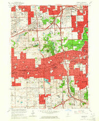 Hinsdale Illinois Historical topographic map, 1:24000 scale, 7.5 X 7.5 Minute, Year 1963