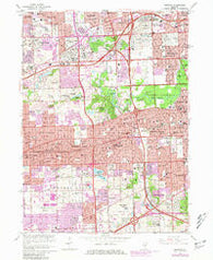 Hinsdale Illinois Historical topographic map, 1:24000 scale, 7.5 X 7.5 Minute, Year 1963